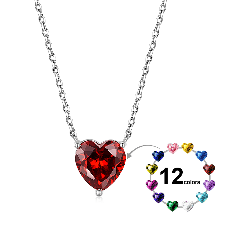 Gnoce Birthstone Heart Necklace_2