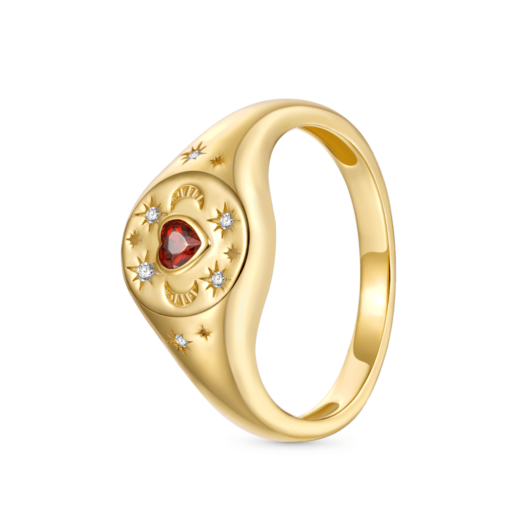 Gnoce Vintage Heart Signet Ring_2