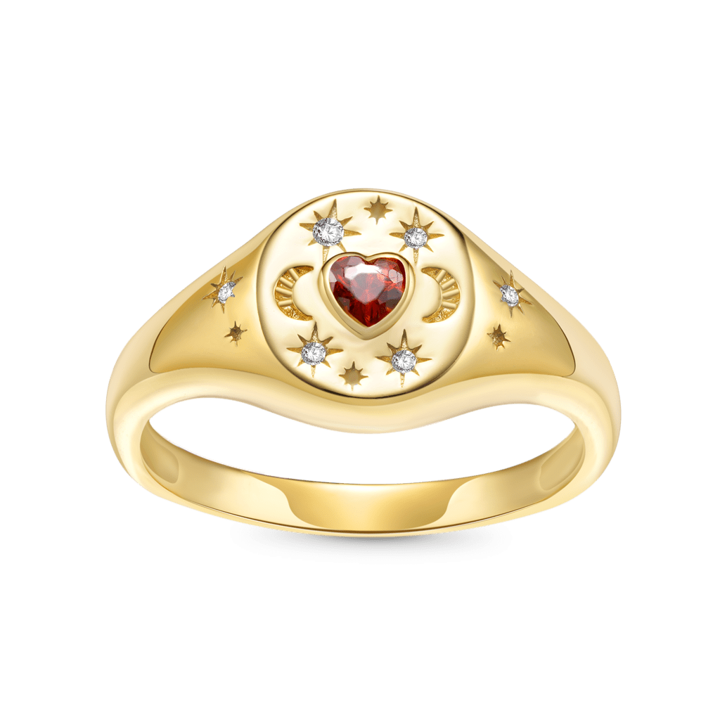 Gnoce Vintage Heart Signet Ring_1