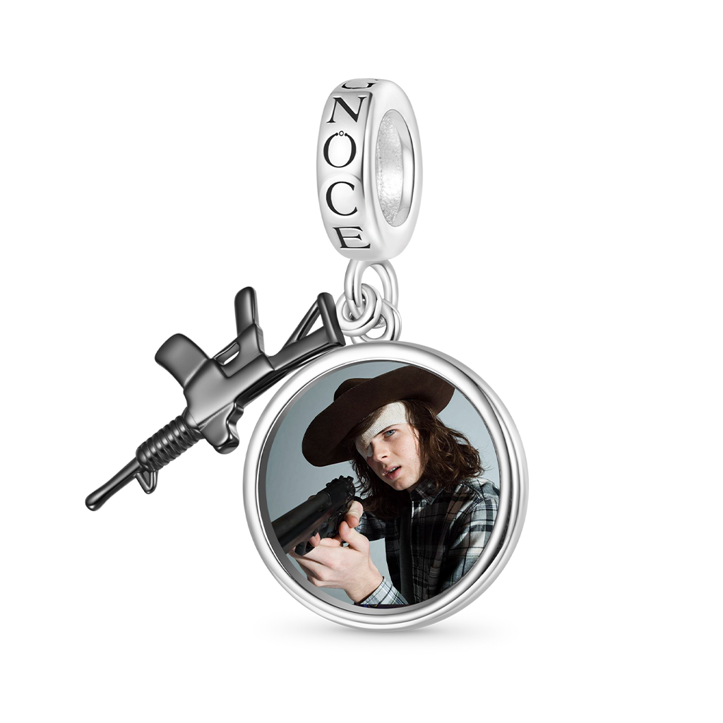 Gnoce Walking Dead Angel With A Shotgun Carl Grimes Pendant Dangle Charm_1