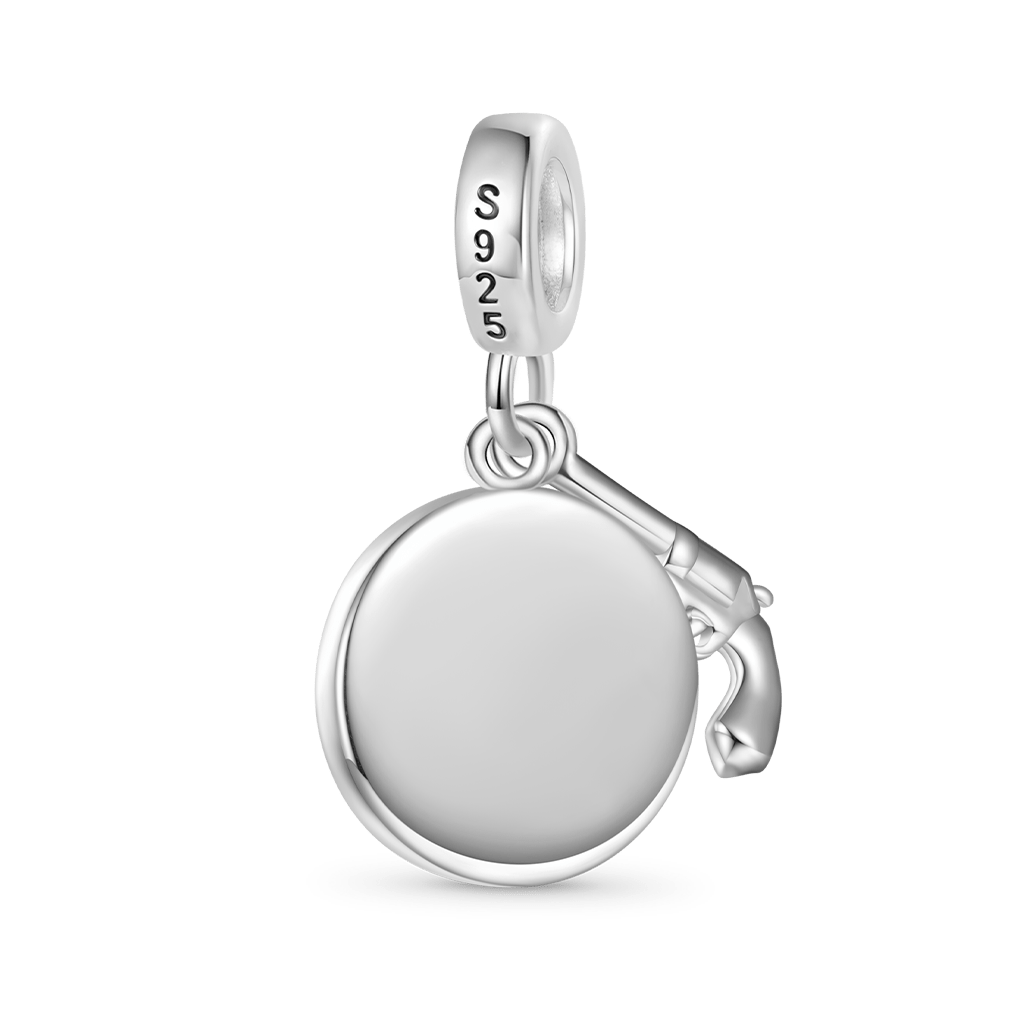 Gnoce Walking Dead Rick Grimes & Python Pistol Pendant Dangle Charm_2