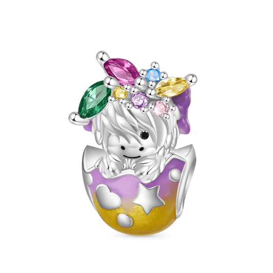 Gnoce Wreath Highland Cow Glow-in-the-Dark Easter Eggs Charm_2