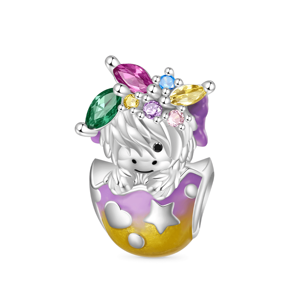 Gnoce Wreath Highland Cow Glow-in-the-Dark Easter Eggs Charm_2