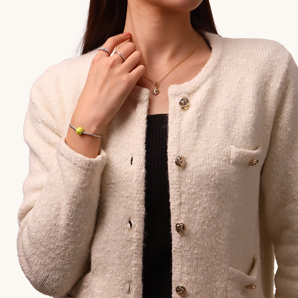 Gnoce Green Tennis Ball Sports Charm_4