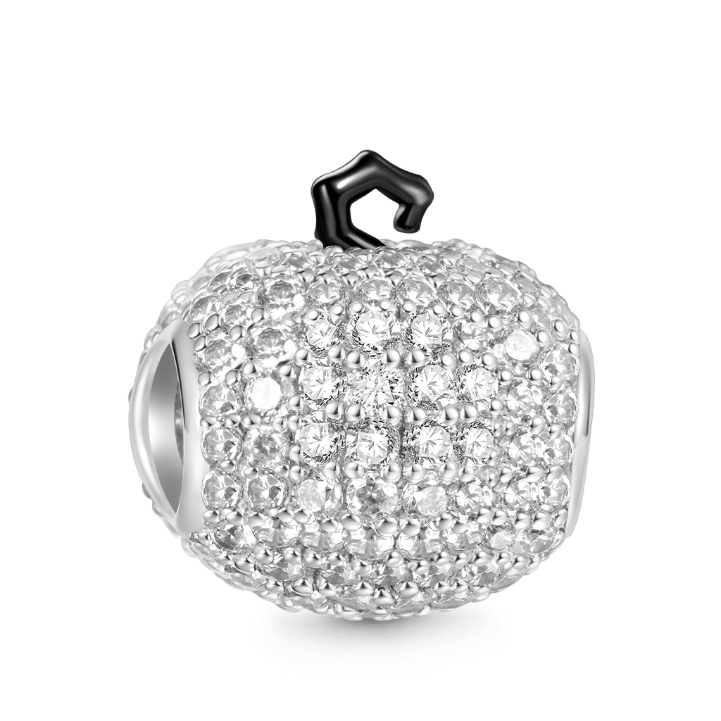 Gnoce Pave Diamond Pumpkin Alien Face Charm_2