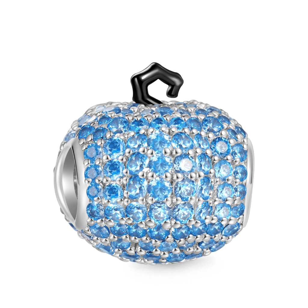Gnoce Pave Diamond Pumpkin Zombie Charm_2