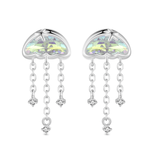 Gnoce Tassel Fantasy Jellyfish Stud Earrings_1