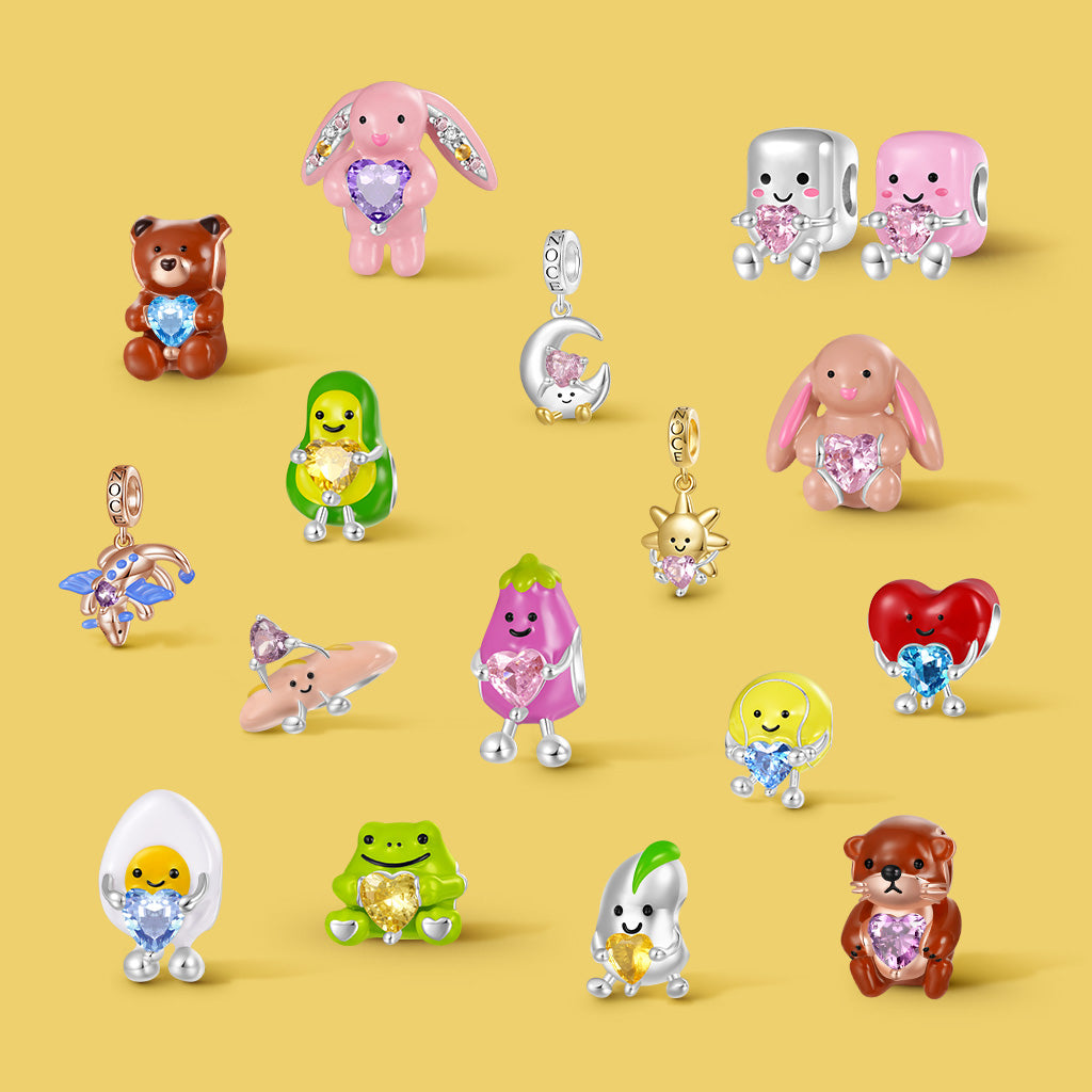 Gnoce Pair of Marshmallows Embraces Love Double Charm_6