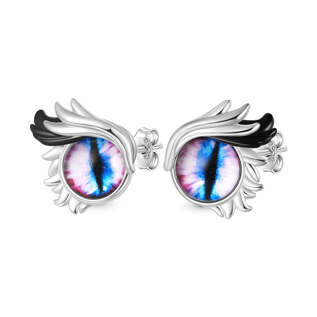 Gnoce Owl Evil Eye Stud Earrings_2