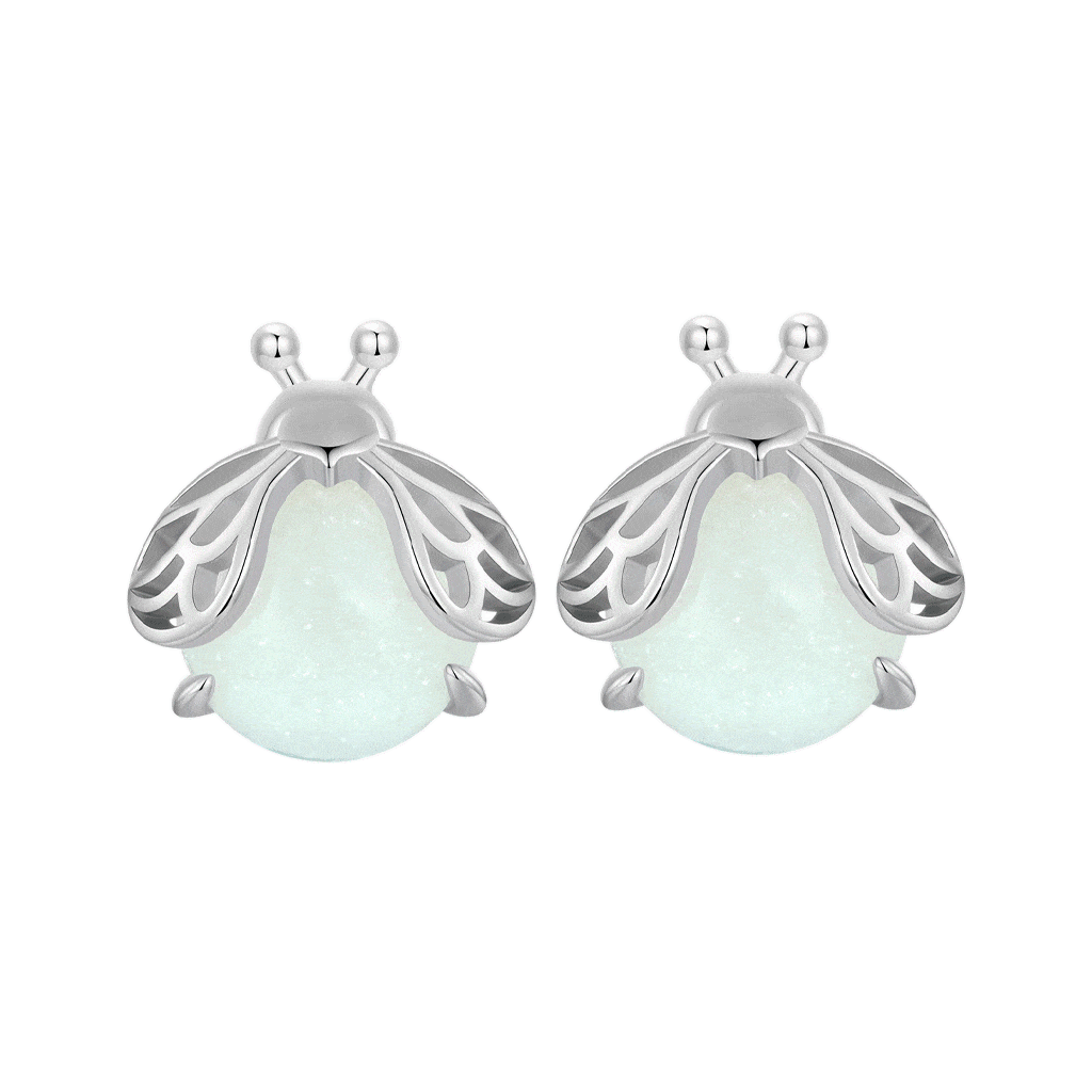 Gnoce Glow-in-the-Dark Sparkling Firefly Stud Earrings_1