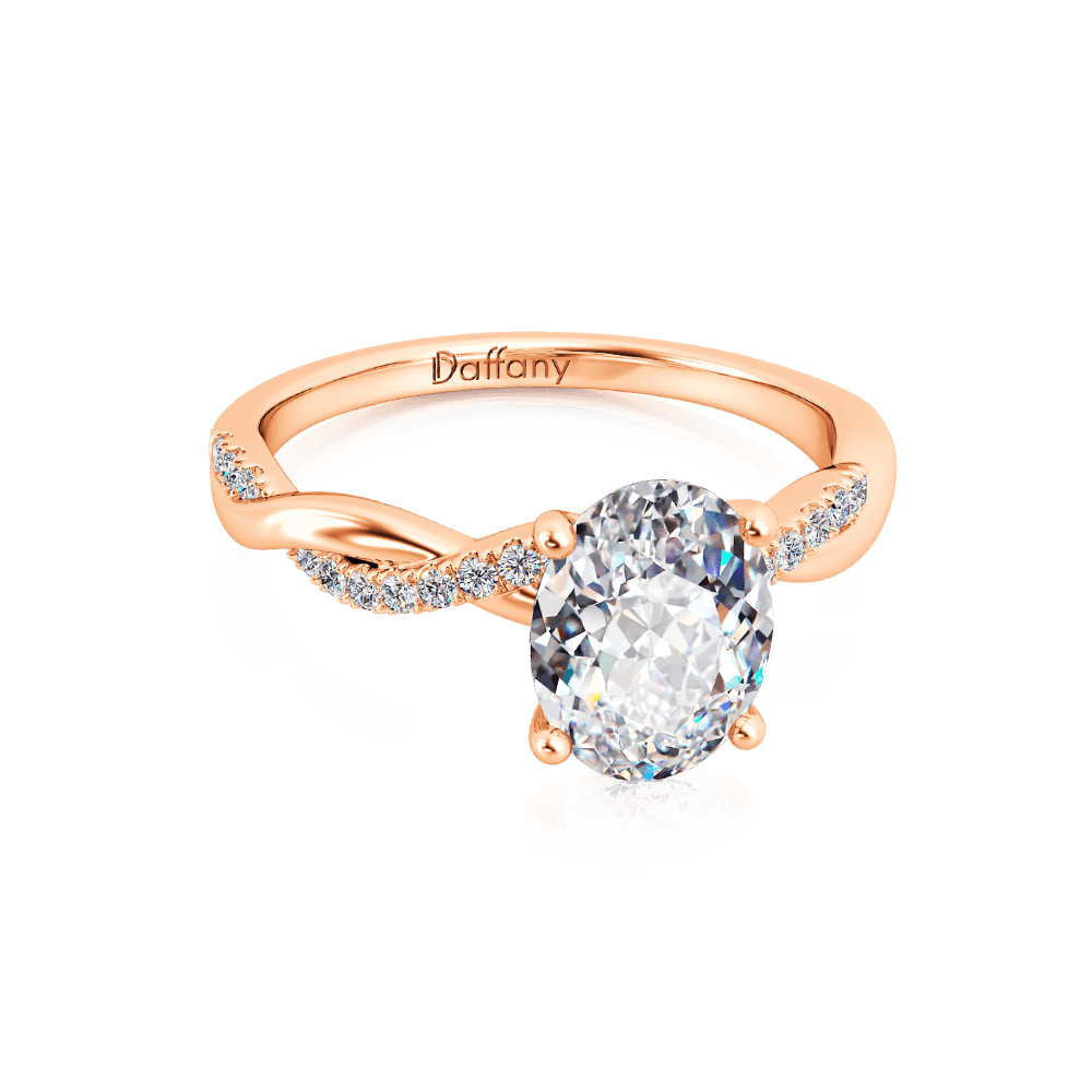 Solitaire Oval Cut Twisted Infinity Engagement Ring_2