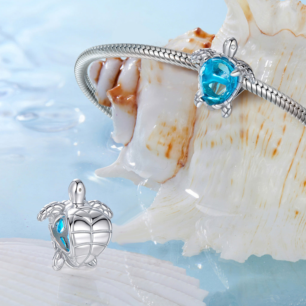 Gnoce Romantic Blue Sea Turtle Charm_2