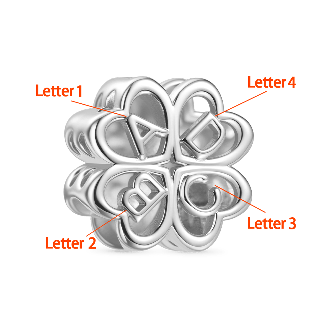 Gnoce Personalized Glow-in-the-Dark Four Leaf Clover Charm_3