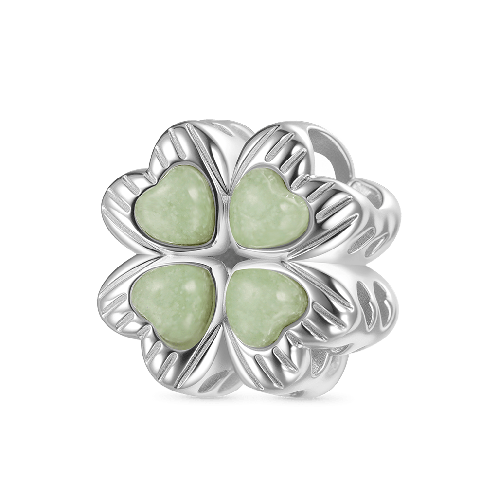 Gnoce Personalized Glow-in-the-Dark Four Leaf Clover Charm_2