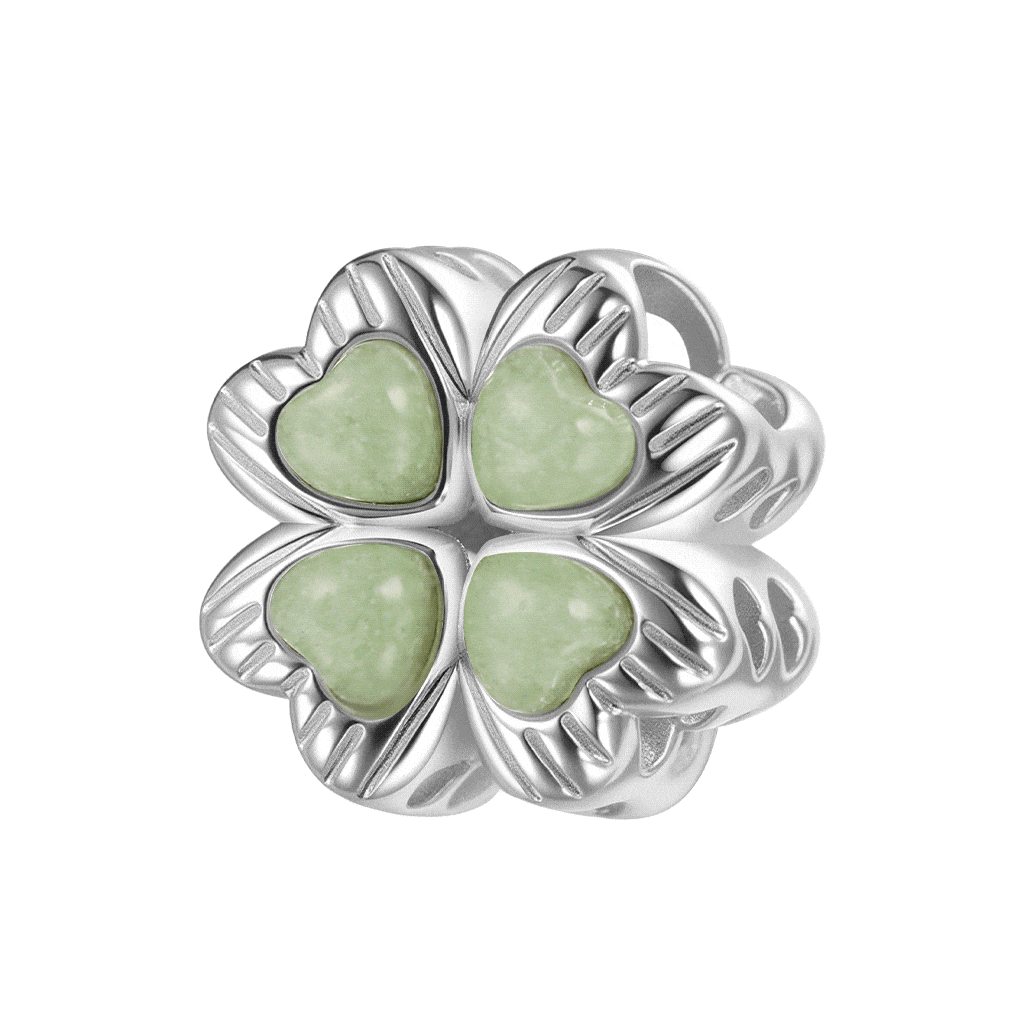 Gnoce Personalized Glow-in-the-Dark Four Leaf Clover Charm_1