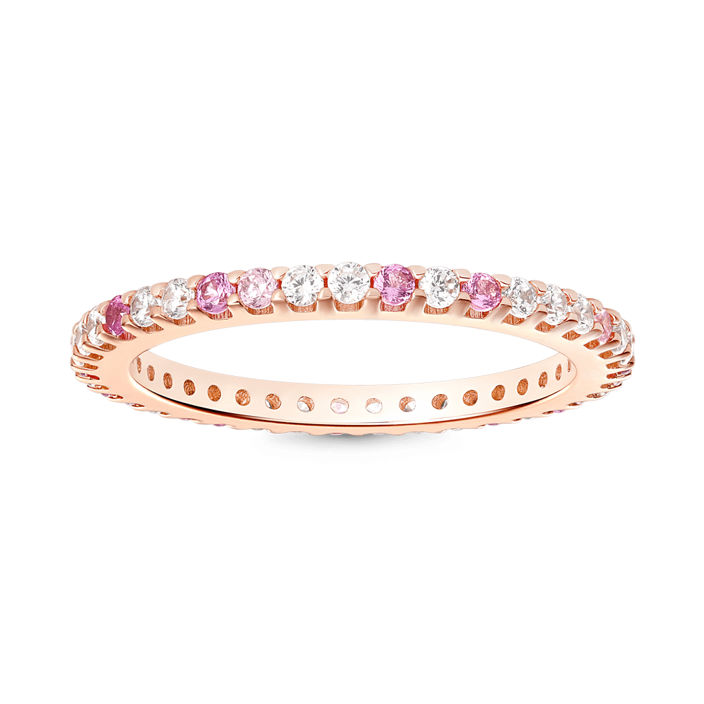 Gnoce Gradient Morganite And White Topaz Eternity Band Ring_2