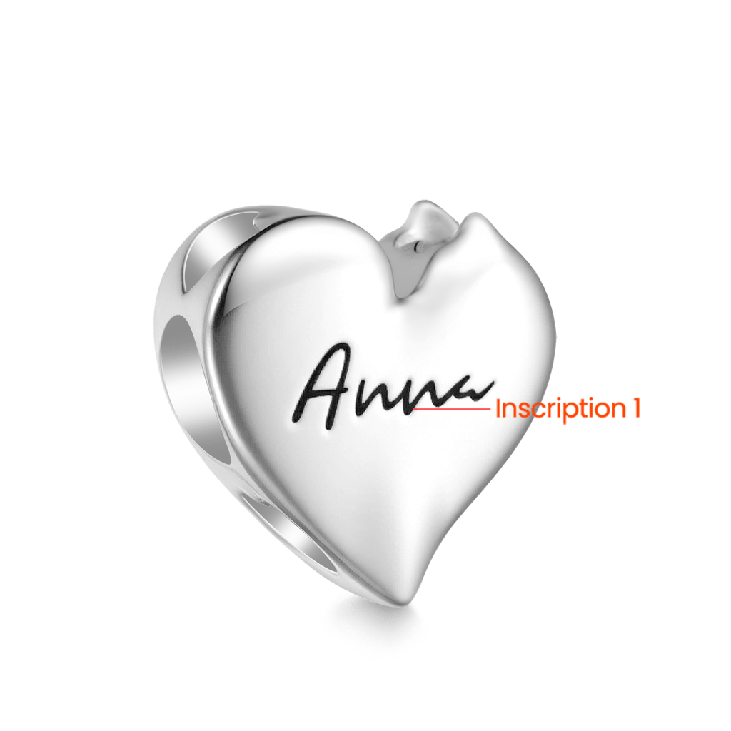 Gnoce Cat Love Heart Engravable Birthstone Charm_2