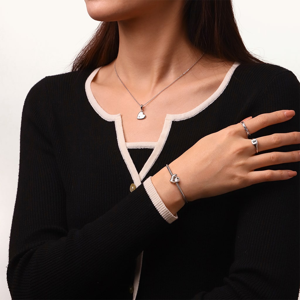 Gnoce Cat Love Heart Engravable Birthstone Charm_5