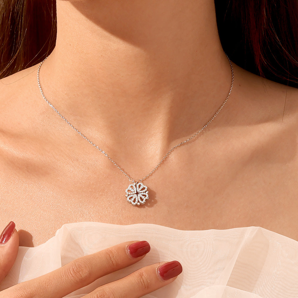 Gnoce Silver Fourleaf Clover Necklace_6