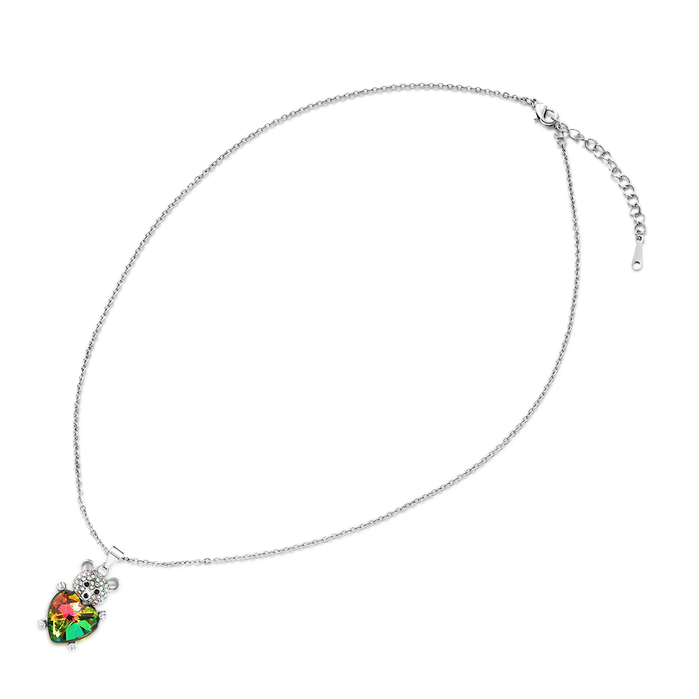 Gnoce Bear Embrace Heart Pendant Necklace_4