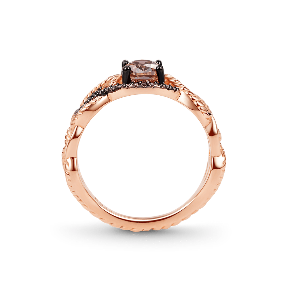 Gnoce Twisted Infinity Coffee Sapphires Band Ring_3