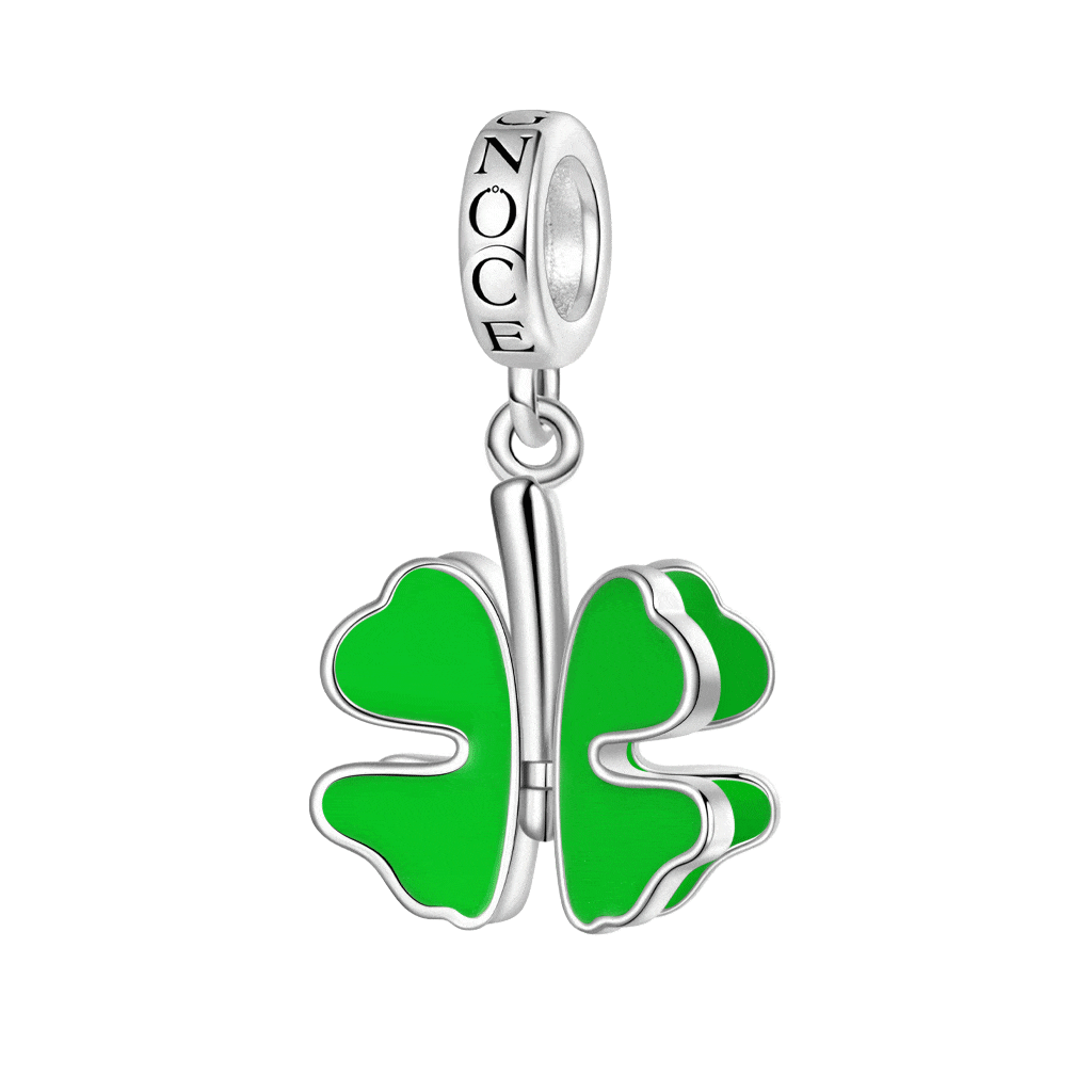 Gnoce Four-leaf Clover Swaying Leafs Pendant Dangle Charm_1