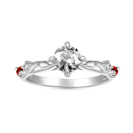 Gnoce Snake Hug White Diamond Ring_1