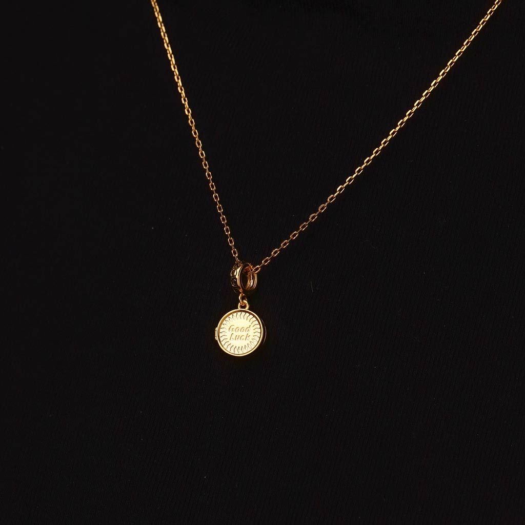 Gnoce Engravable Gold Coin Chocolate Pendant Dangle Charm_6
