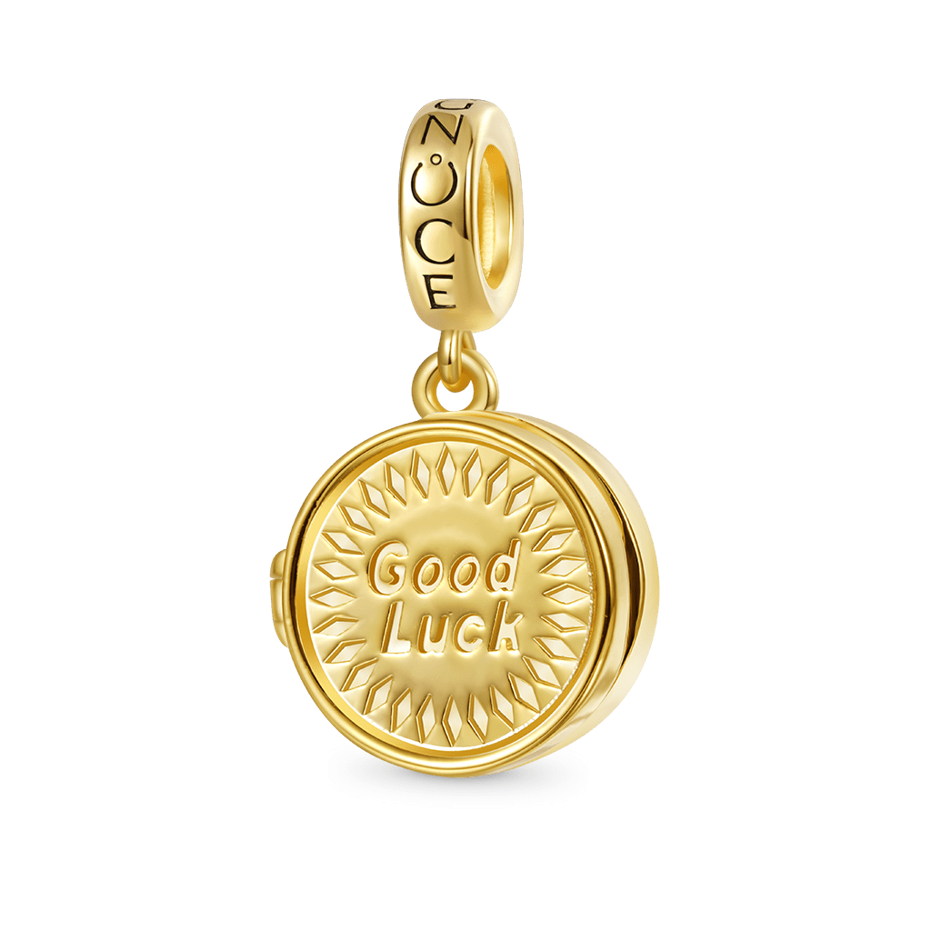 Gnoce Engravable Gold Coin Chocolate Pendant Dangle Charm_2