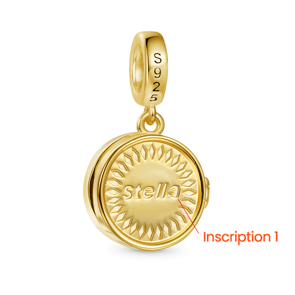 Gnoce Engravable Gold Coin Chocolate Pendant Dangle Charm_3