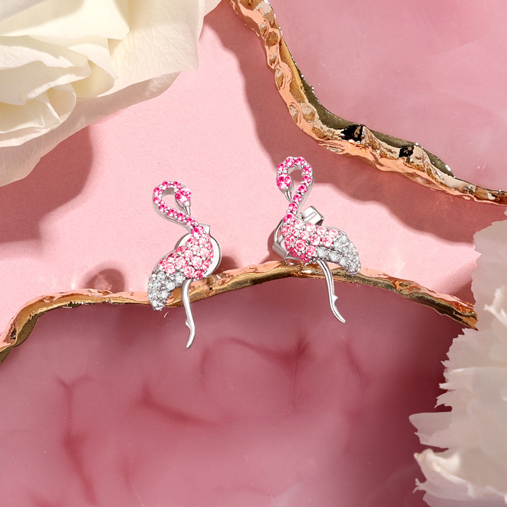 Gnoce Pink Flamingo Earrings_4
