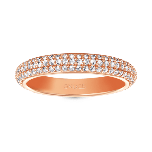 Gnoce White Topaz Petit Signature Pavé Band Ring_1