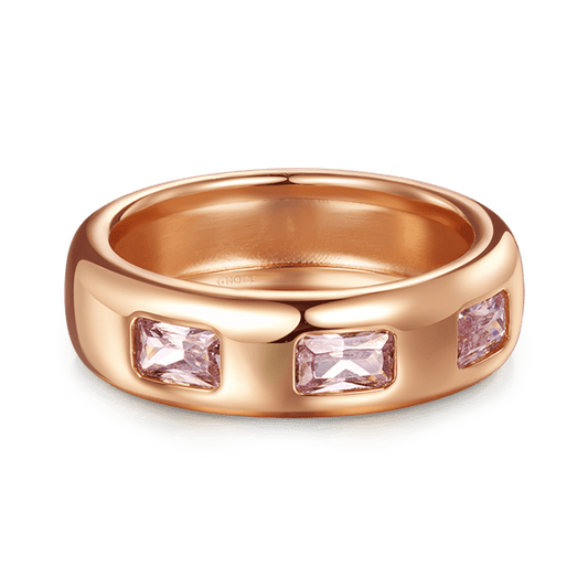 Gnoce Triple Morganite Bezel Vintage Ring_1