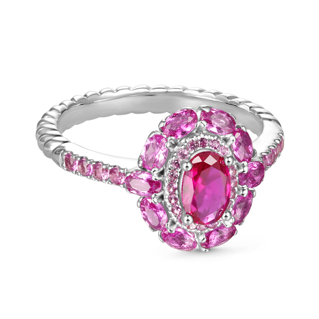 Gnoce Oval Fuchsia Double Halo Engagement Ring_2