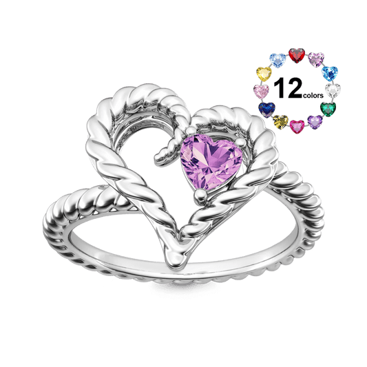 Gnoce Twisted Rope Heart Promise Ring_1