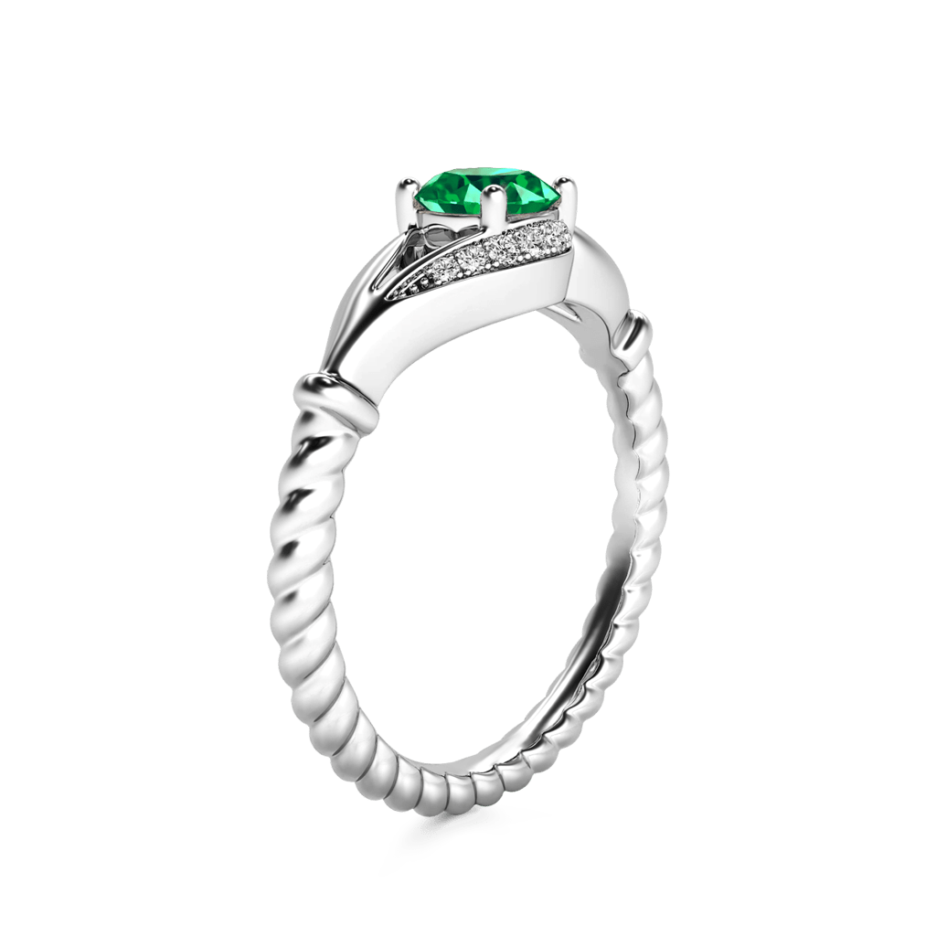 Gnoce Round Split Shank Engagement Ring_4