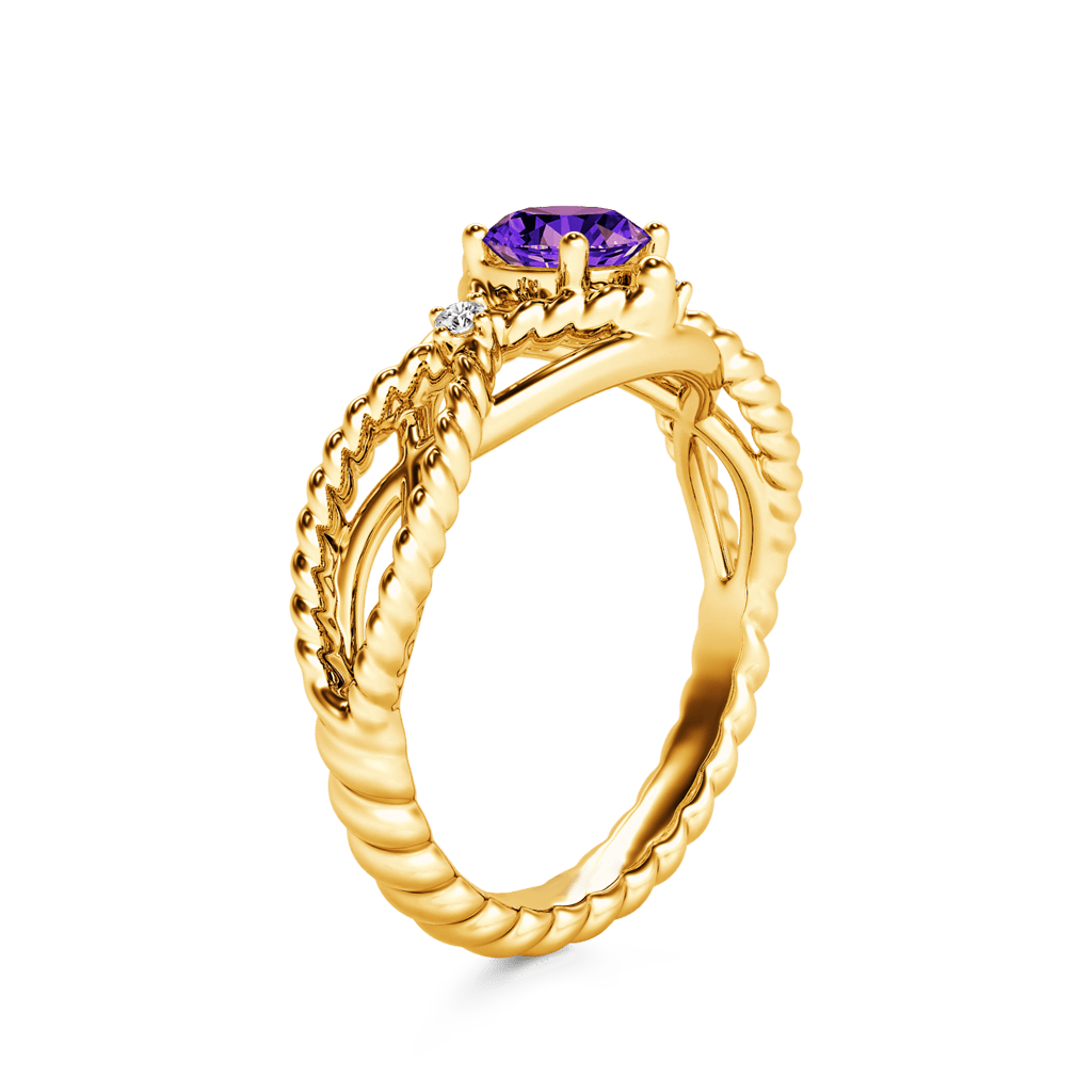 Gnoce Amethyst Crossover Engagement Ring_4