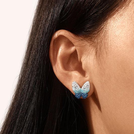 Gnoce Blue Gradient Butterfly Earrings_5