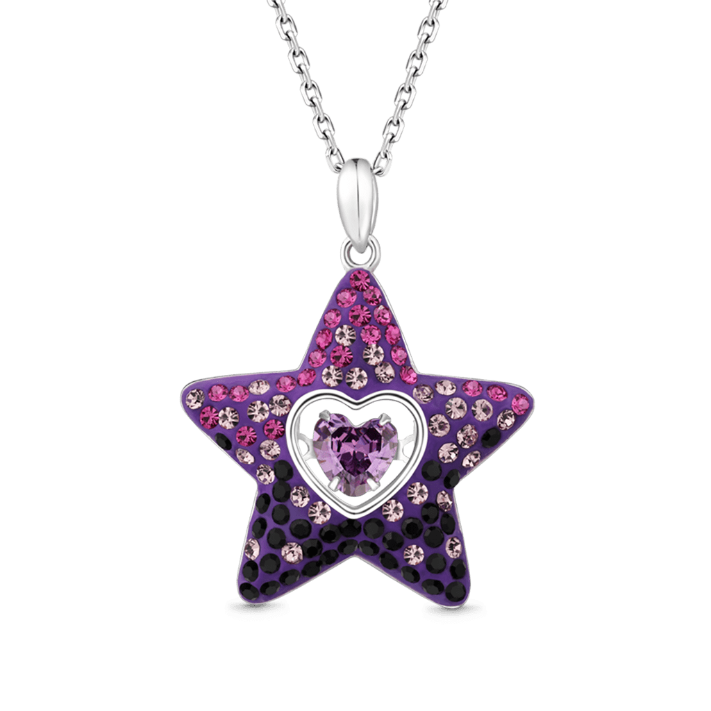 Gnoce Dancing Heart Amethyst Star Necklace_1
