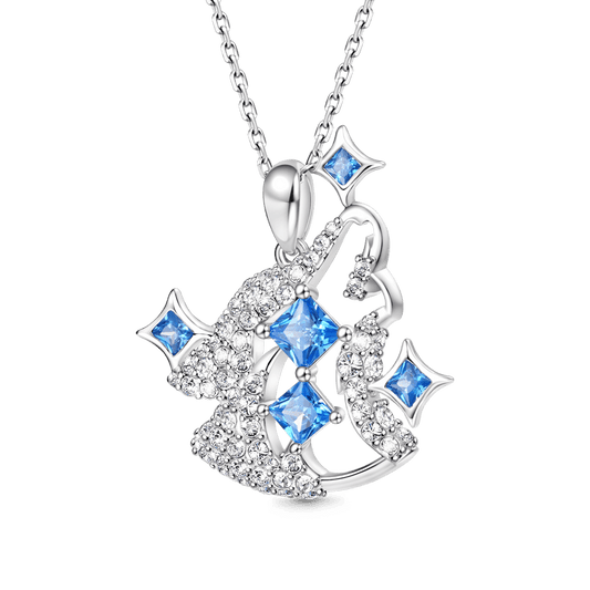 Gnoce Howling Wolf Pave Pendant Necklace_1