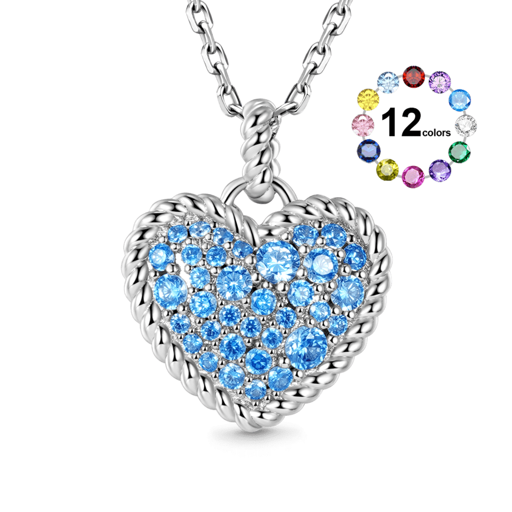 Gnoce Love Heart Twisted Rope Necklace_1