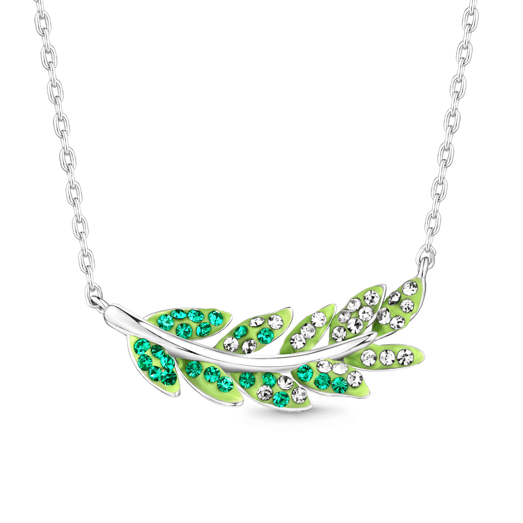 Gnoce Olive Leaf Pendant Necklace_1