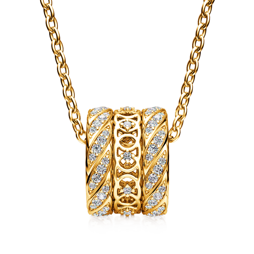 Gnoce Interlocking Love Drum Pendant Necklace_2