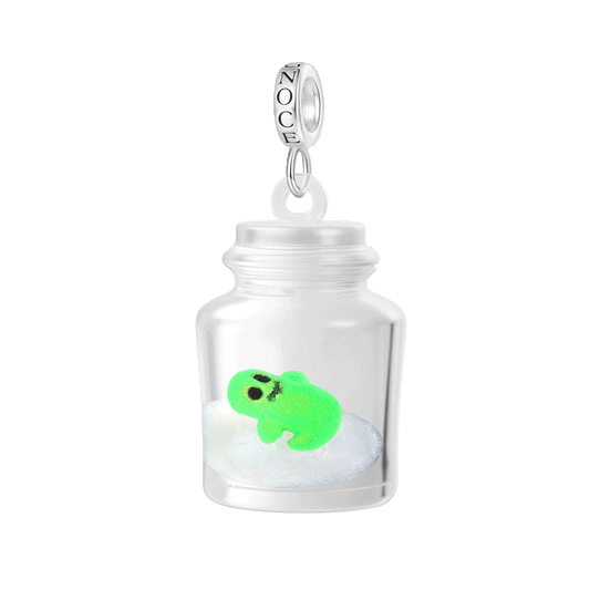 Gnoce Glow-in-the-Dark Ghost Glass Bottle Pendant Dangle Charm_1