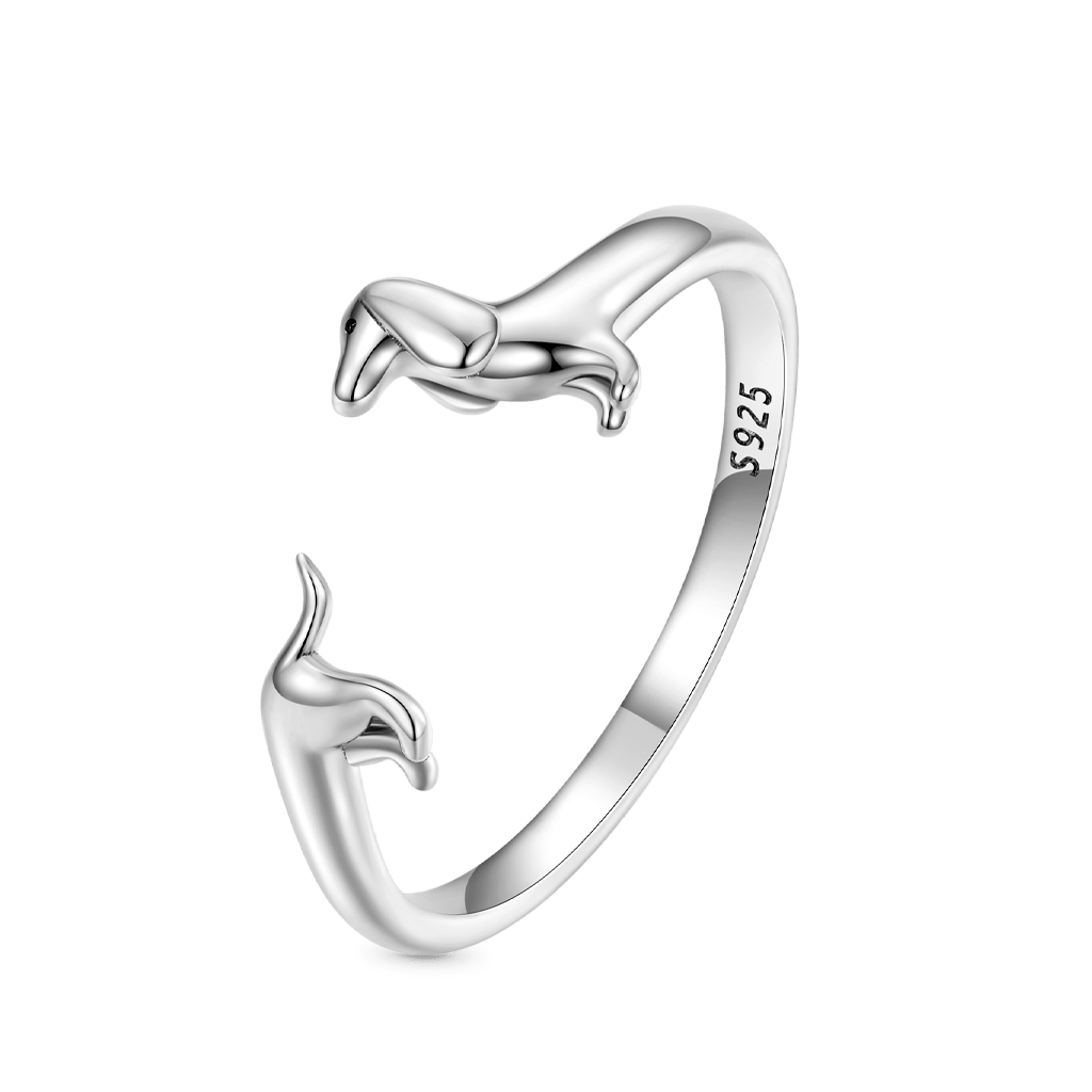 Gnoce Dachshund Dog Simple Open Ring_2