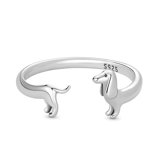 Gnoce Dachshund Dog Simple Open Ring_1
