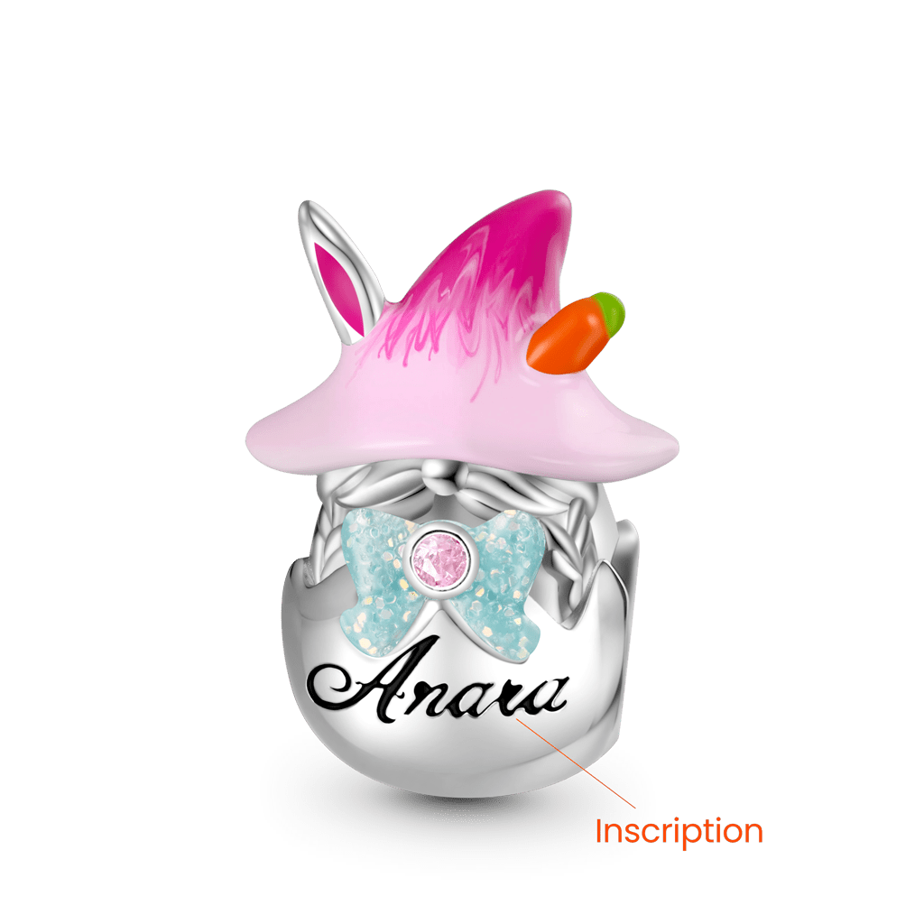 Gnoce Bunny Ears Gnome Engravable Easter Egg Charm_2