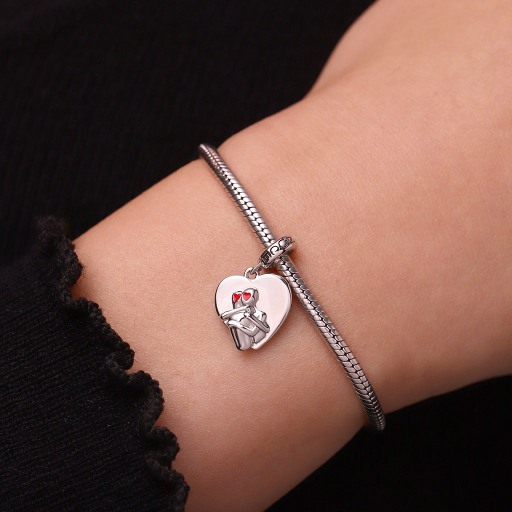 Gnoce 'Self Love' Hugging Heart Pendant Dangle Charm_5