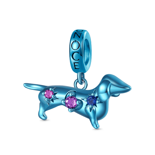 Gnoce Blue Candy Dog Zodiac Pendant Dangle Charm_1