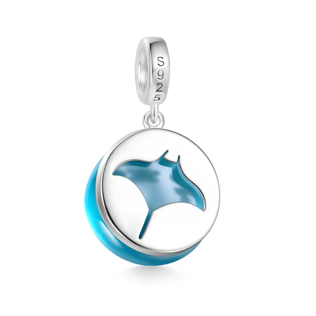 Gnoce Deep Sea Journey - Devil Rays Glass Projection Pendant Dangle Charm_2